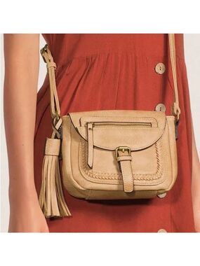 Ampere Creations Sand Vegan Leather Crossbody Bag NWT